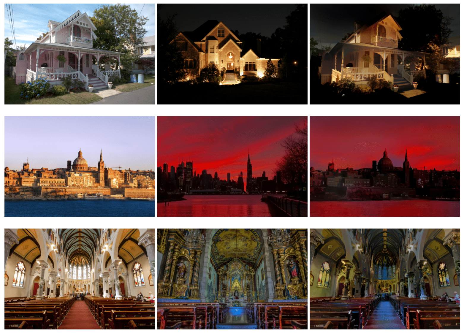 Exemple de photos avec l'algorithme “Deep Photo Style Transfer”
