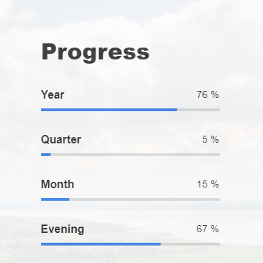 year progress