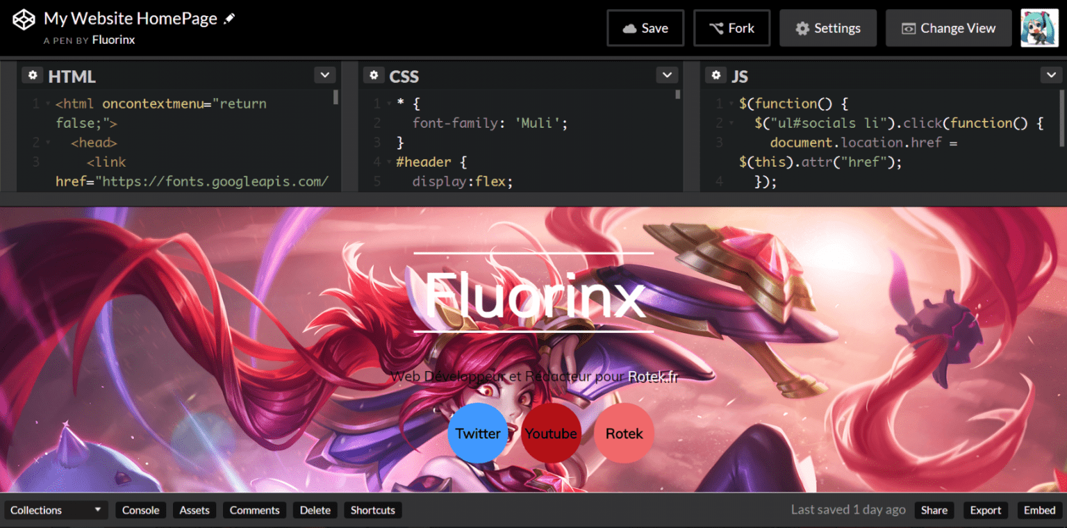 CodePen : Le meilleur outil pour tester HTML, CSS et JS en ligne