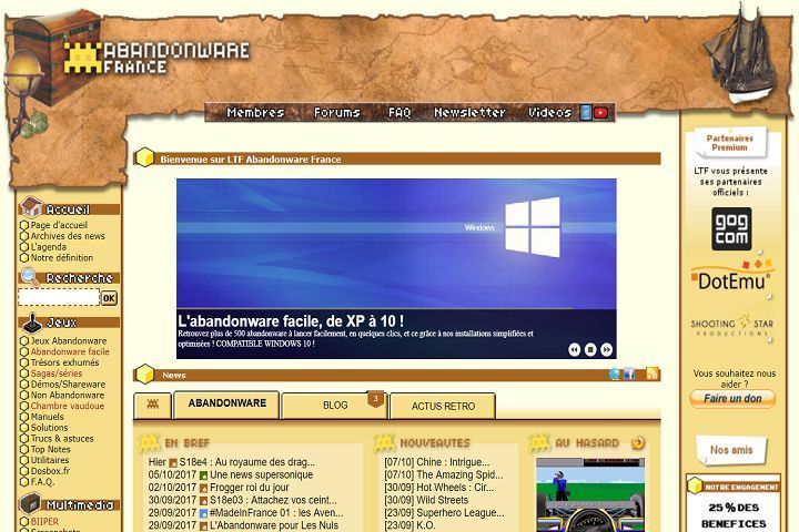 Jouez aux vieux jeux PC/Mac grâce à Abandonware France !