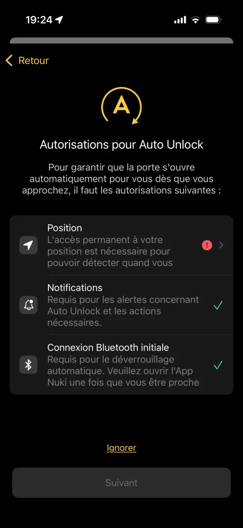 Auto unlock Nuki