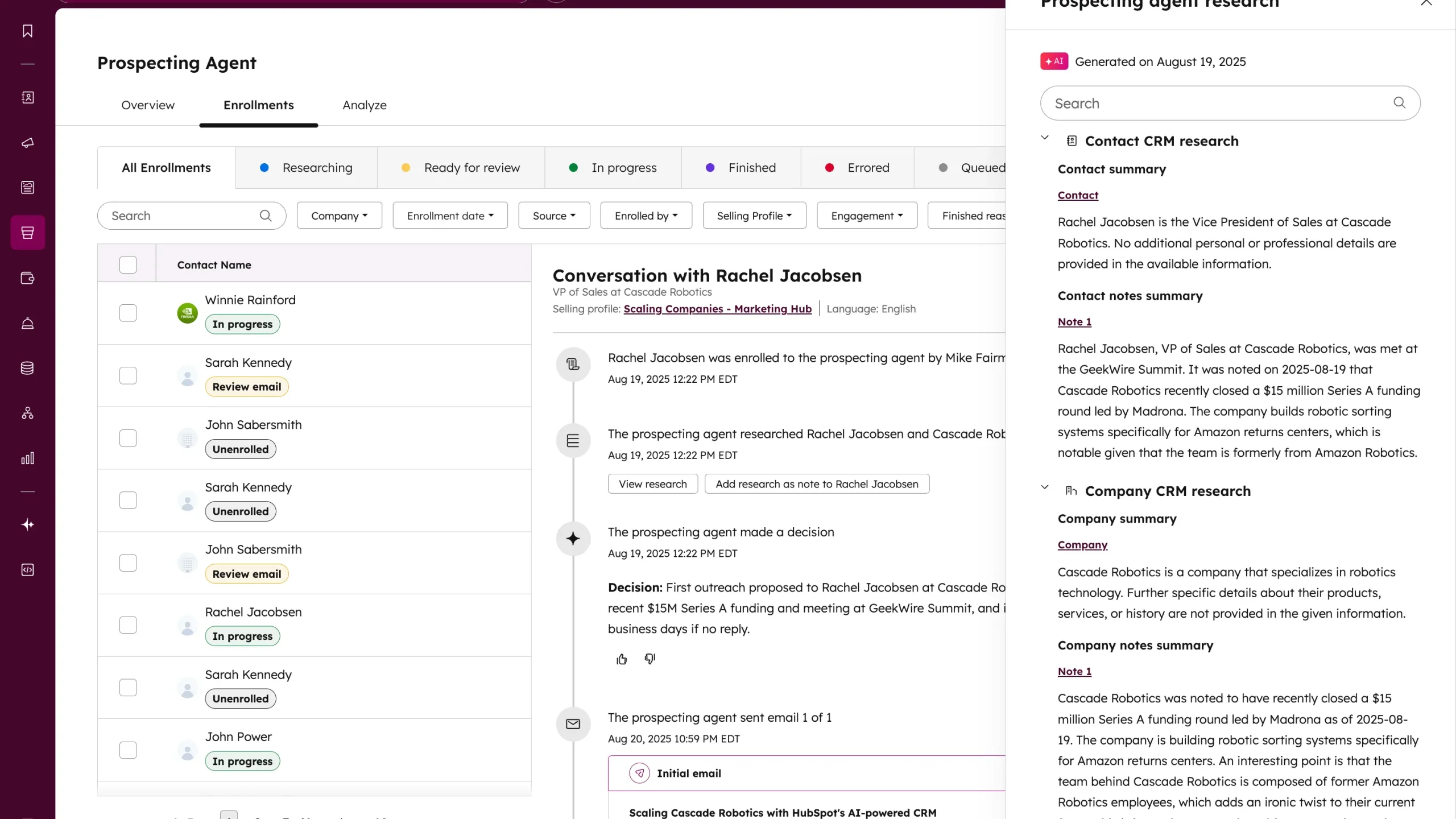 Agent de prospection Breeze HubSpot
