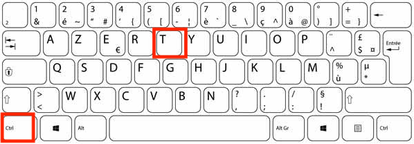 ouvrir nouvel onglet CTRL T