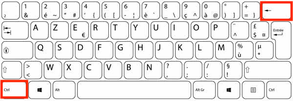 supprimer mot entier CTRL backspace