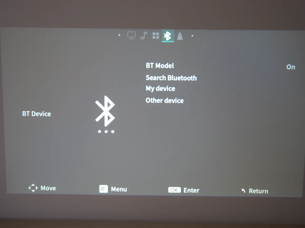 Philips NeoPix 150 écran de configuration bluetooth