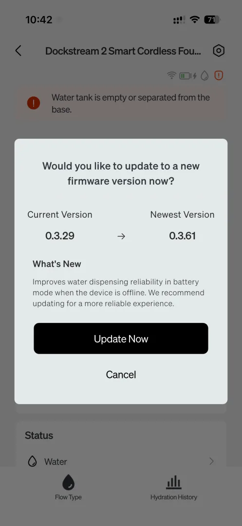 Application Petlibro : proposition de mise à jour du firmware 0.3.61