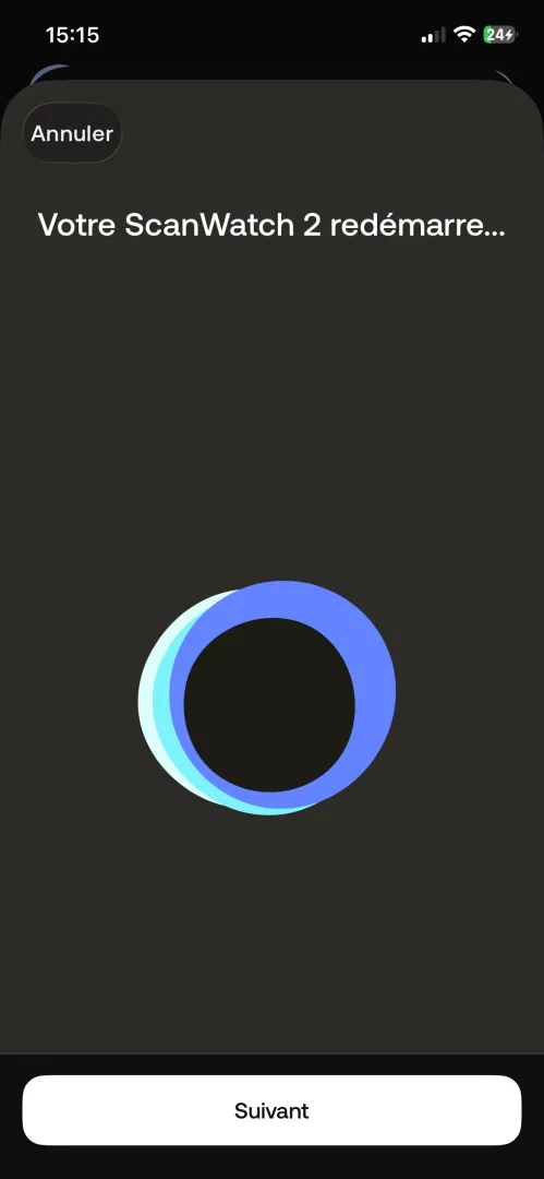 Withings Health Mate processus configuration initiale iPhone