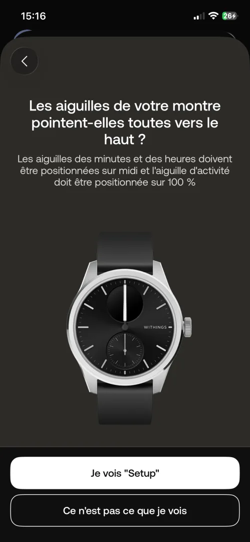 Withings Health Mate processus configuration initiale iPhone