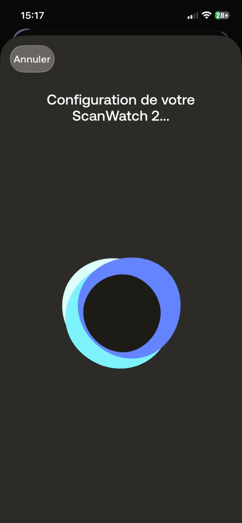 Withings Health Mate processus configuration initiale iPhone