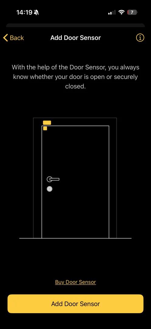 Pas à pas installation Door Sensor