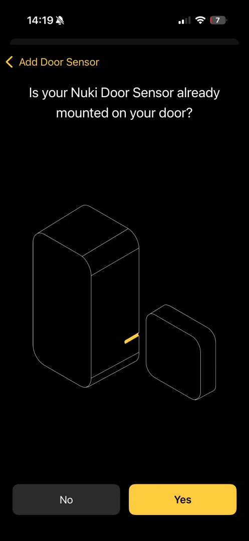 Pas à pas installation Door Sensor