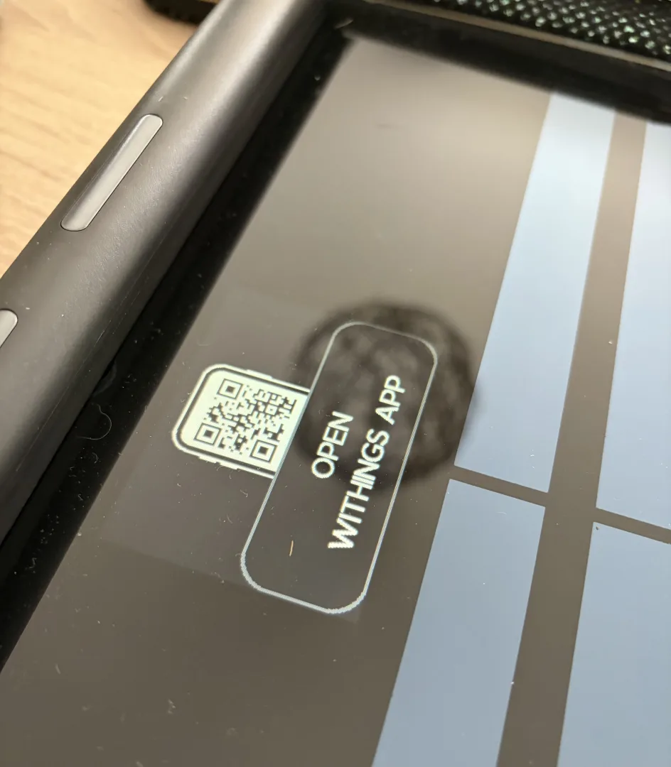 open withings app QR code