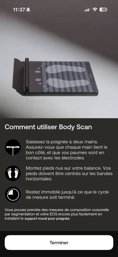 comment utiliser body scan