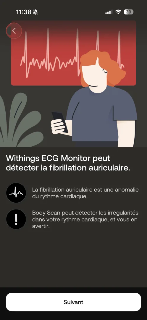 L'ECG Monitor peut détecter la fibrillation auriculaire