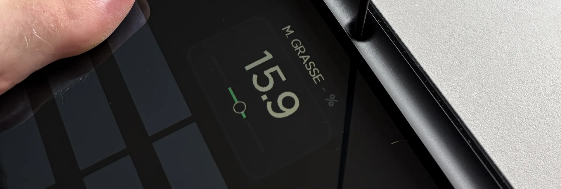 Résultat masse grasse : 15,9%