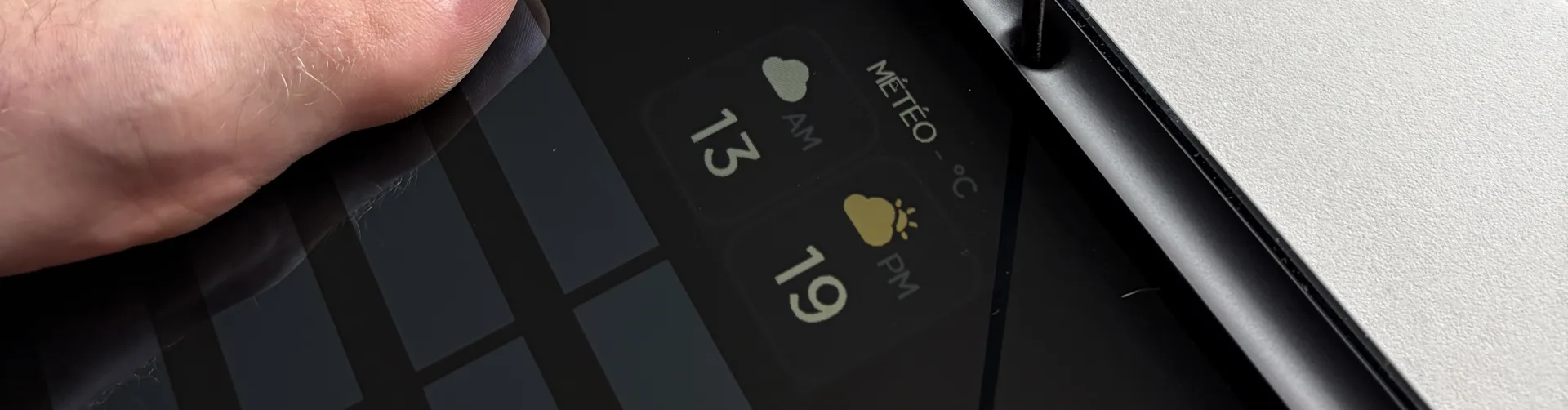 Météo locale affichée en fin de séance (13°C matin, 19°C PM)