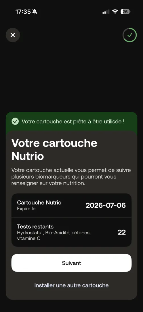 expiration cartouche nutrio