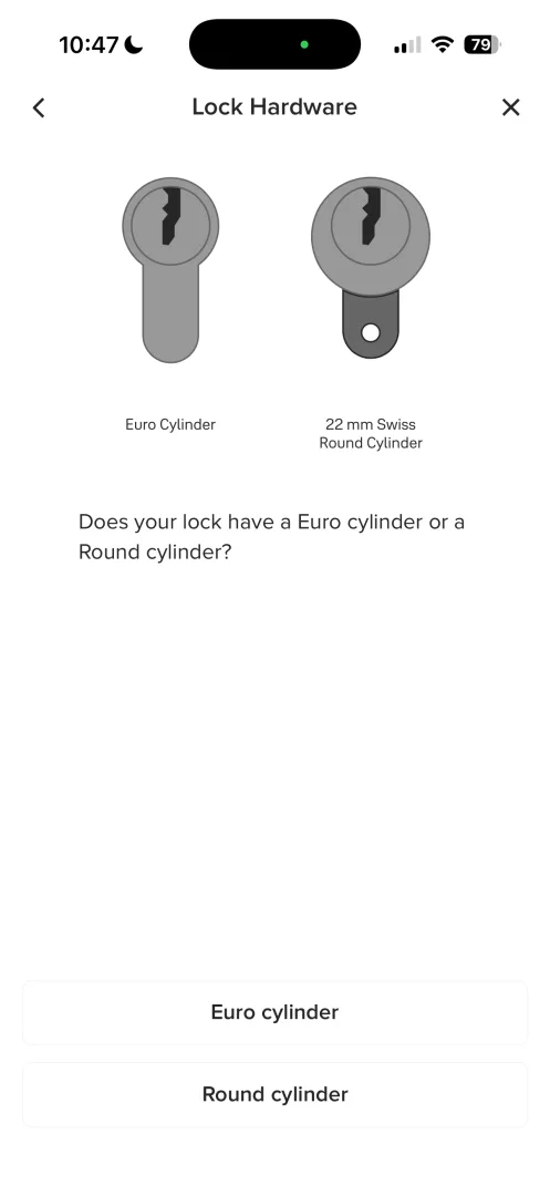Choix cylindre européen ou suisse 22mm installation Yale Linus L2 Lite app Yale Home