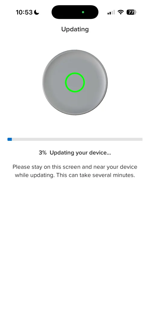 Mise à jour firmware Yale Linus L2 Lite pendant configuration application Yale Home