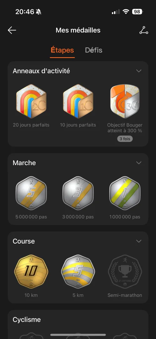 Huawei Health badges