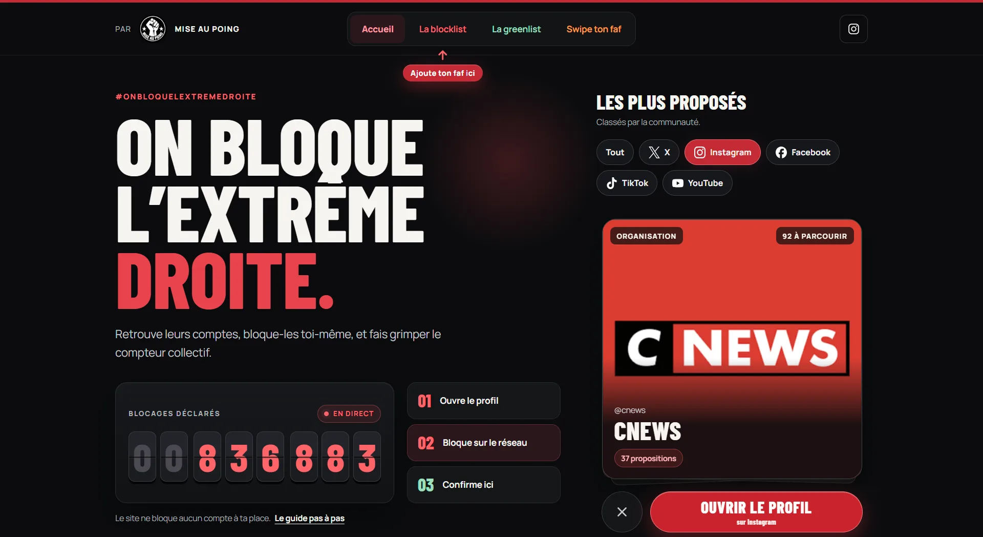 On bloque l'extrême droite