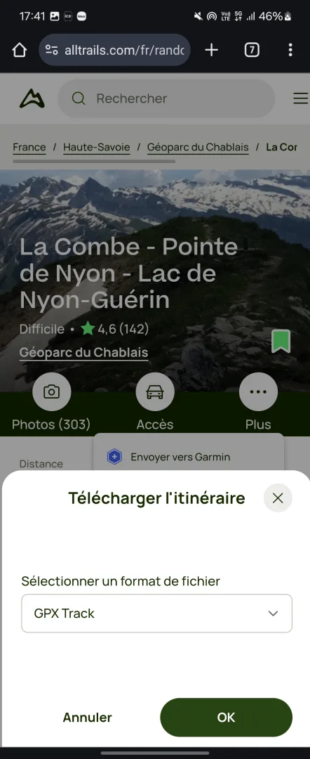 Télécharger itinéraire all trails gratuitement