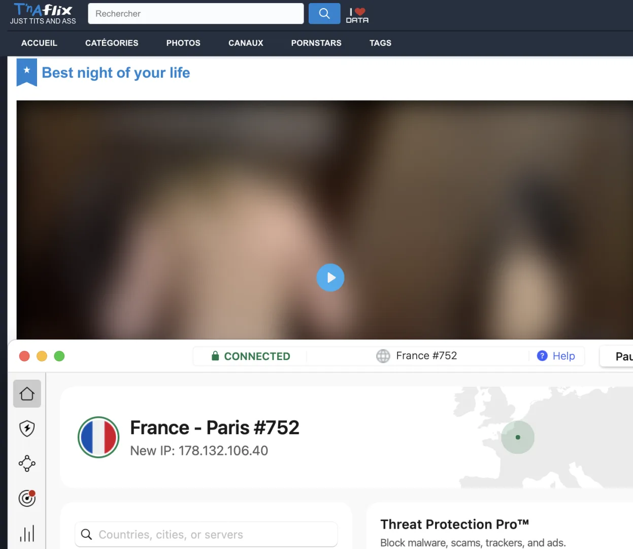 TNAFlix bloqué connexion France