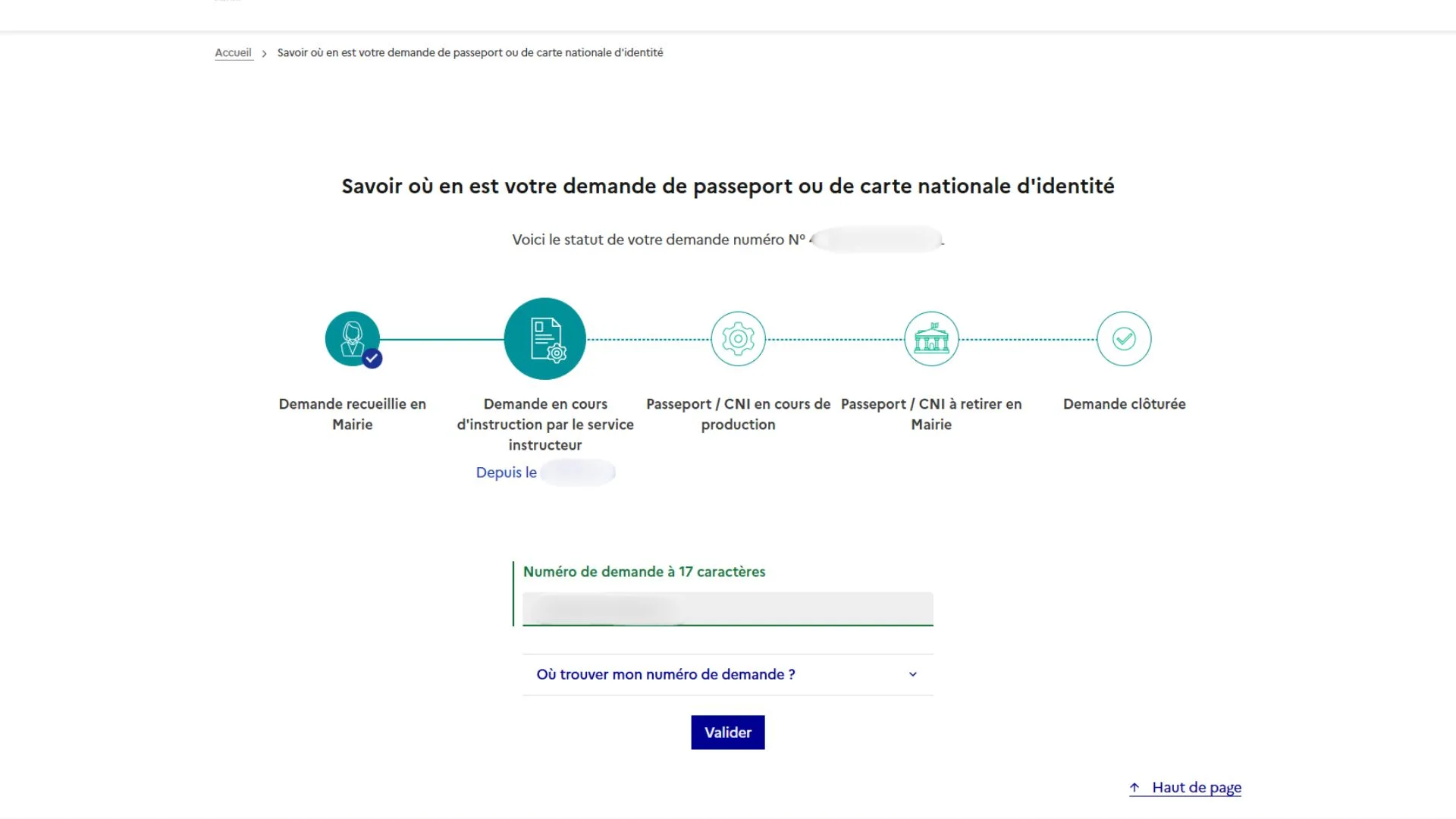 demande de carte d'identité
