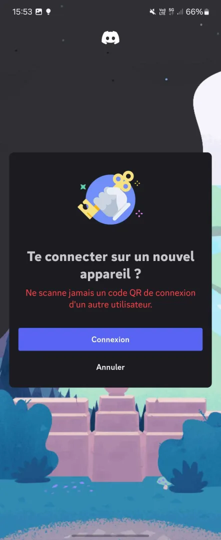 se connecter à Discord via un QR code