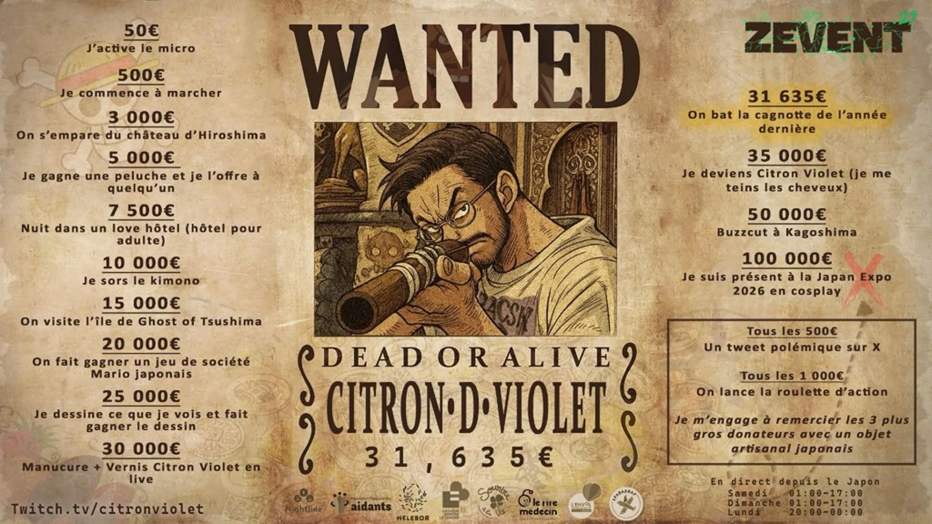 donation goals citron violet