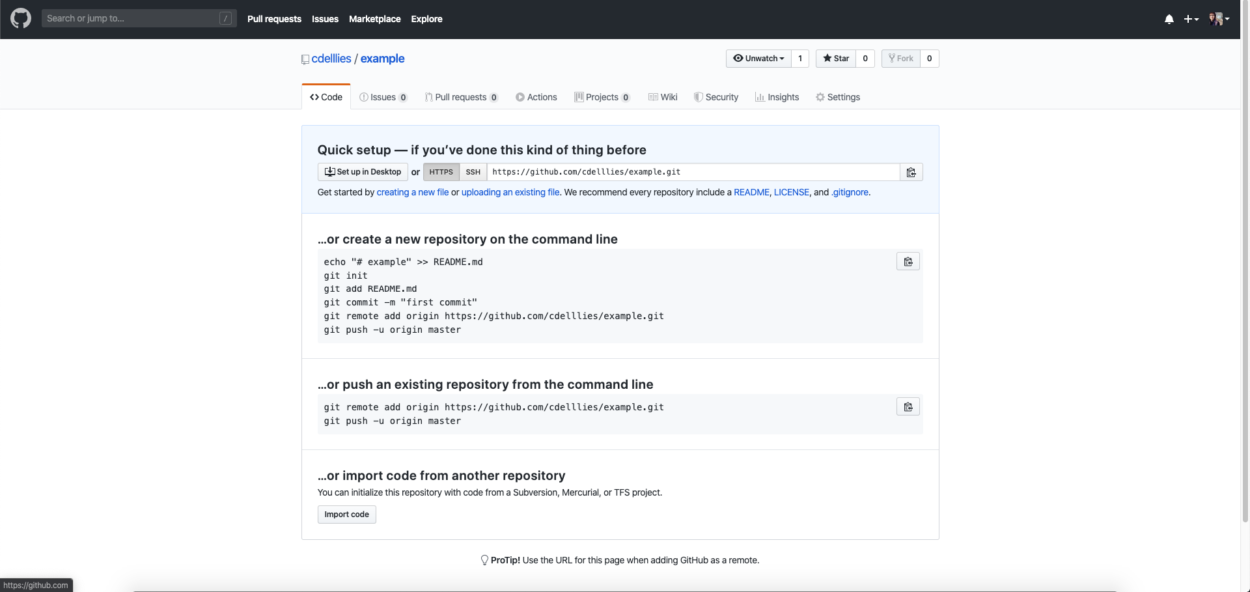 création dépôt git sur github