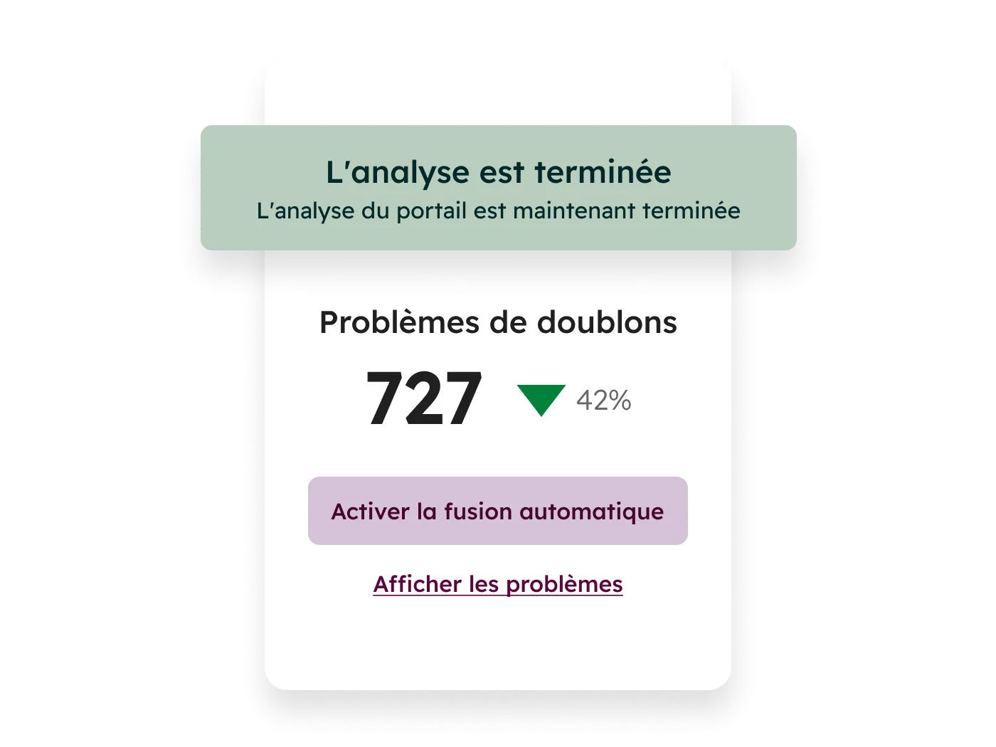 Réduction des doublons