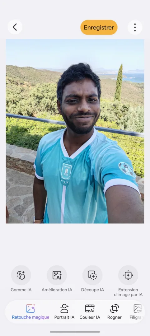 modification de photo grâce à l'intelligence artificielle sur le magic v6 de Honor
