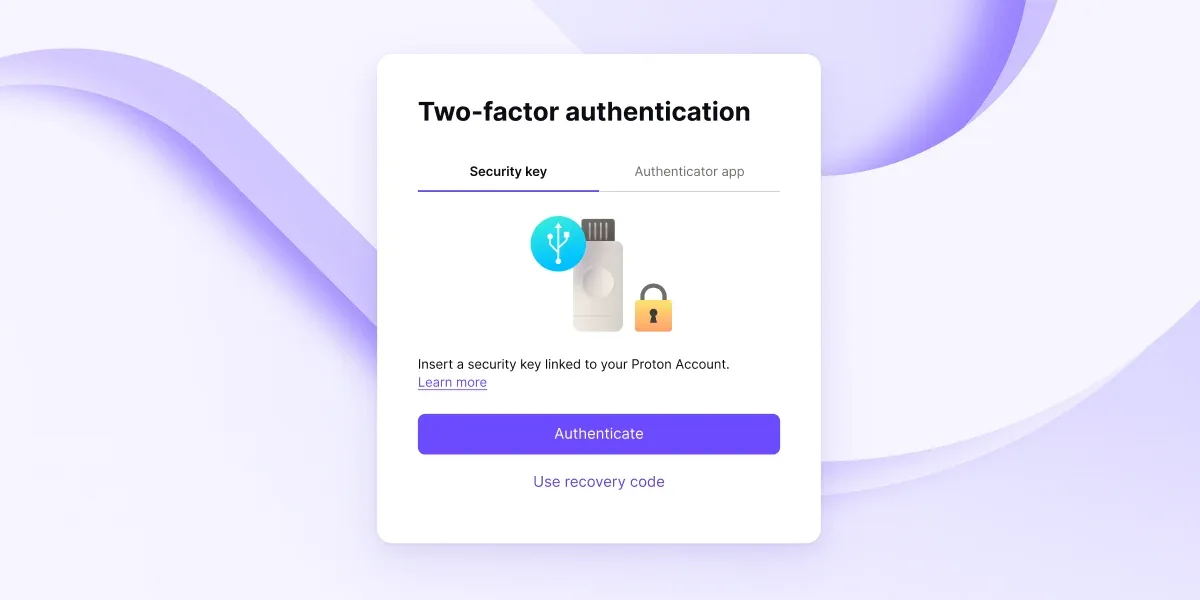 Proton Mail FIDO