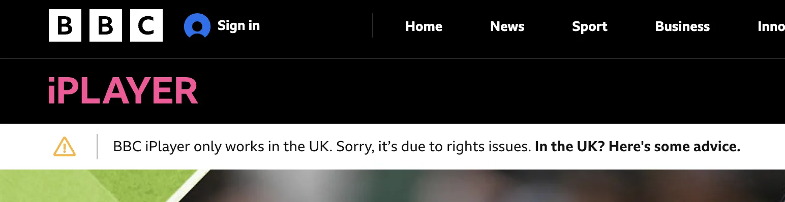 BBC iPlayer géorestriction Royaume-Uni