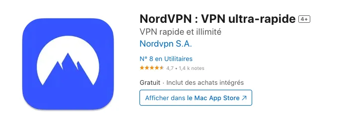 application iOS NordVPN