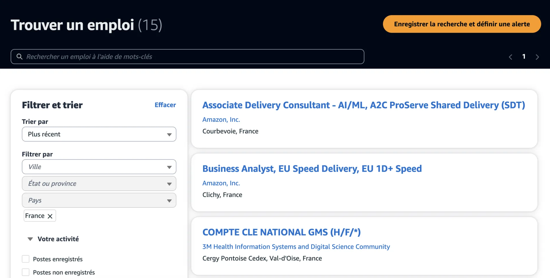 offres d'emploi AWS en France