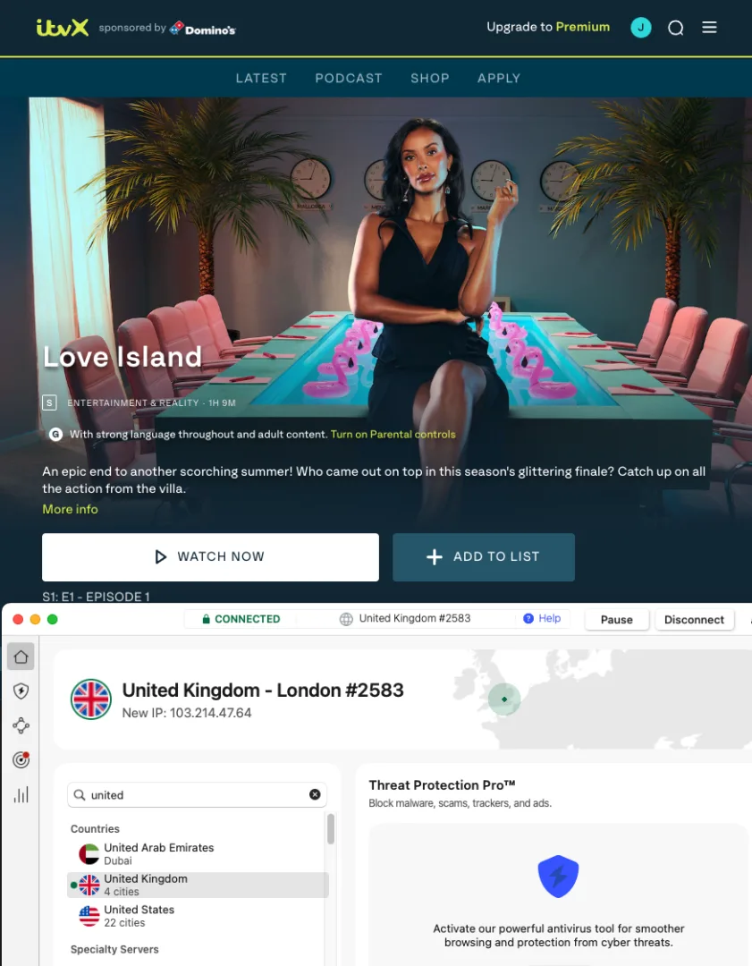 Love Island UK streaming débloquée avec NordVPN
