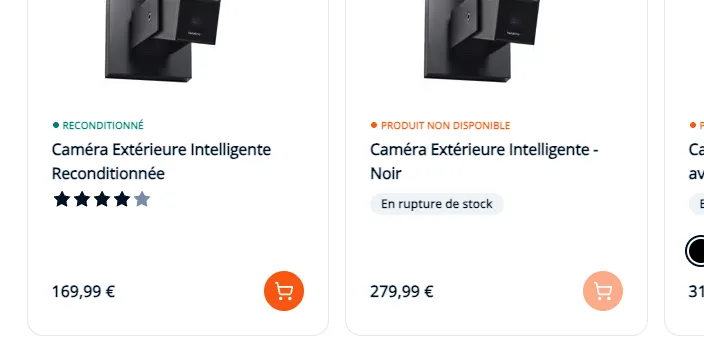 caméra netatmo extérieure reconditionnée
