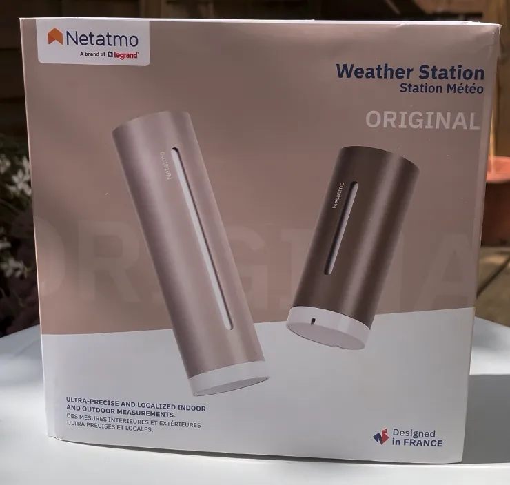 Packaging de la station météo Original connectée Netatmo