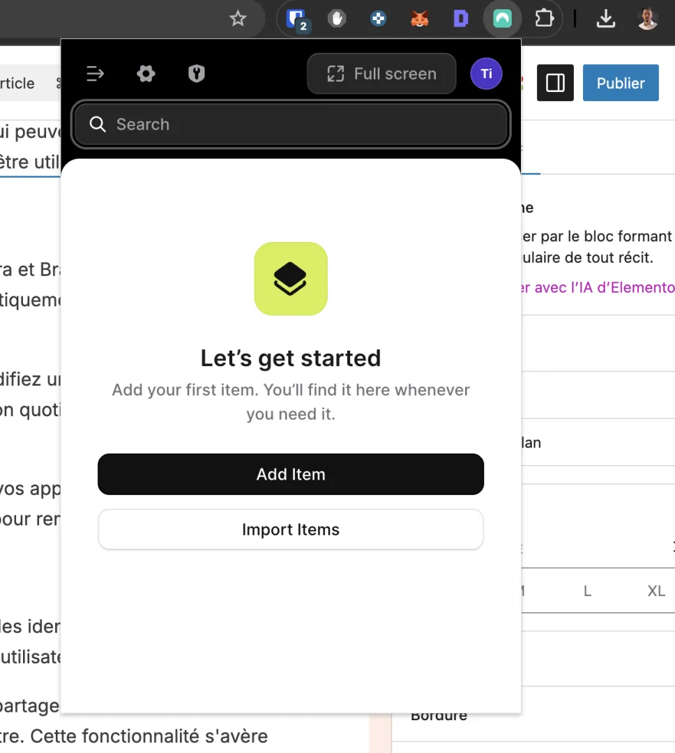 Extension NordPass dans Chrome