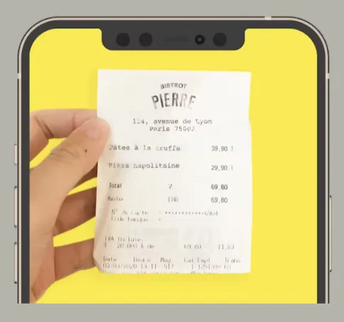 Scan d'un reçu