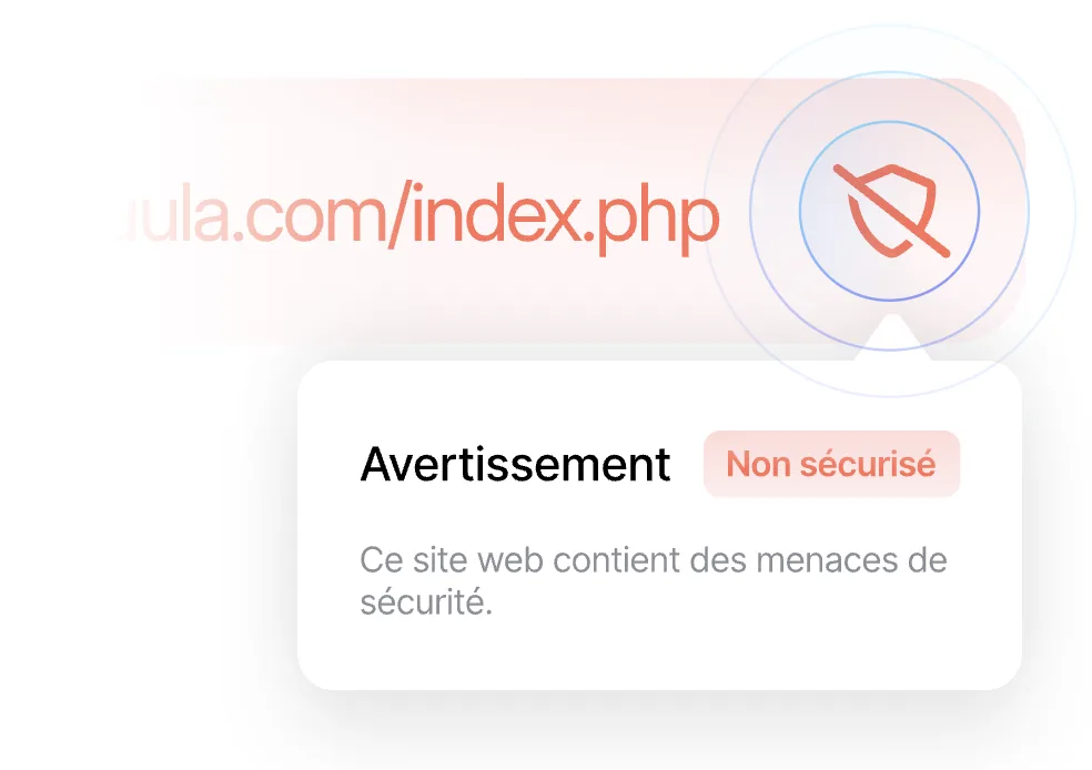 avertissement site web non sécurisé