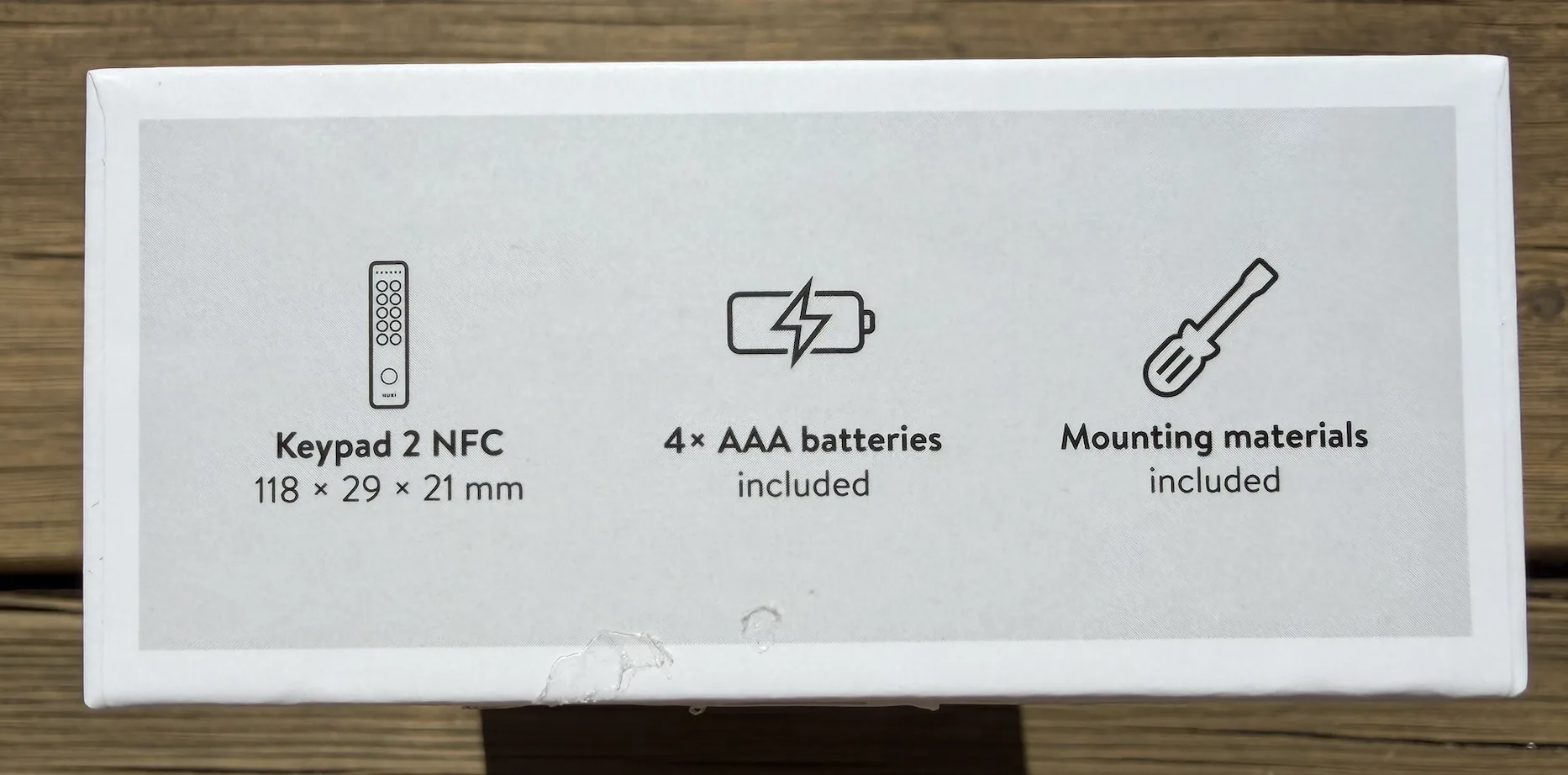 Nuki Keypad 2 NFC dimensions et contenu boîte