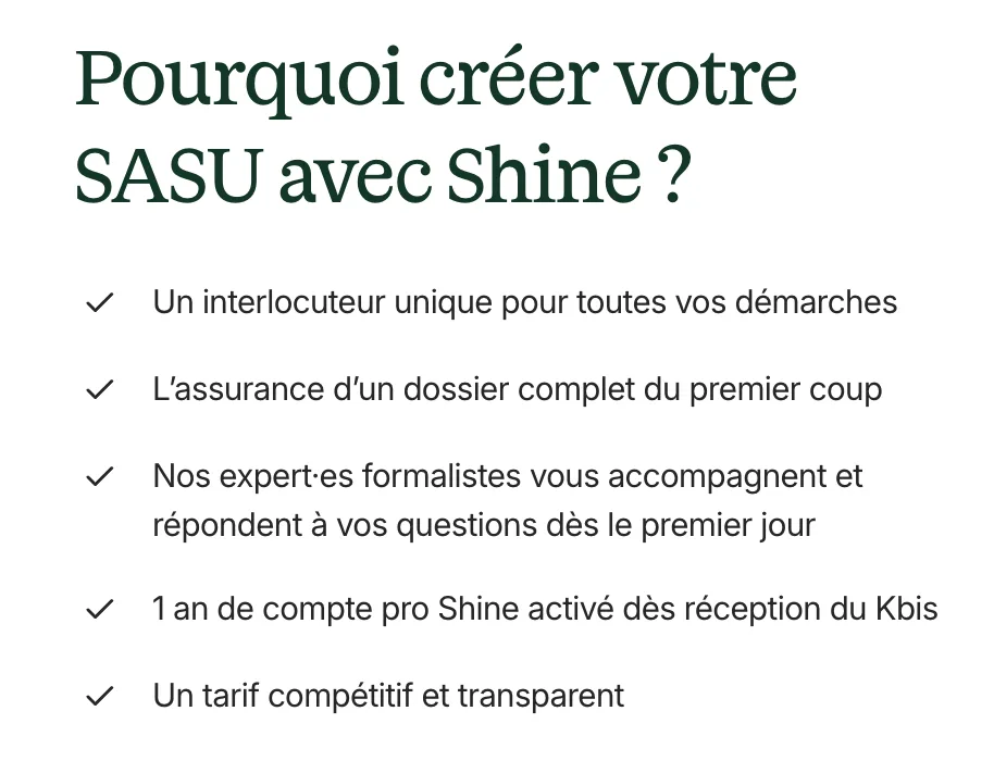 pourquoi créer votre SASU avec Shine