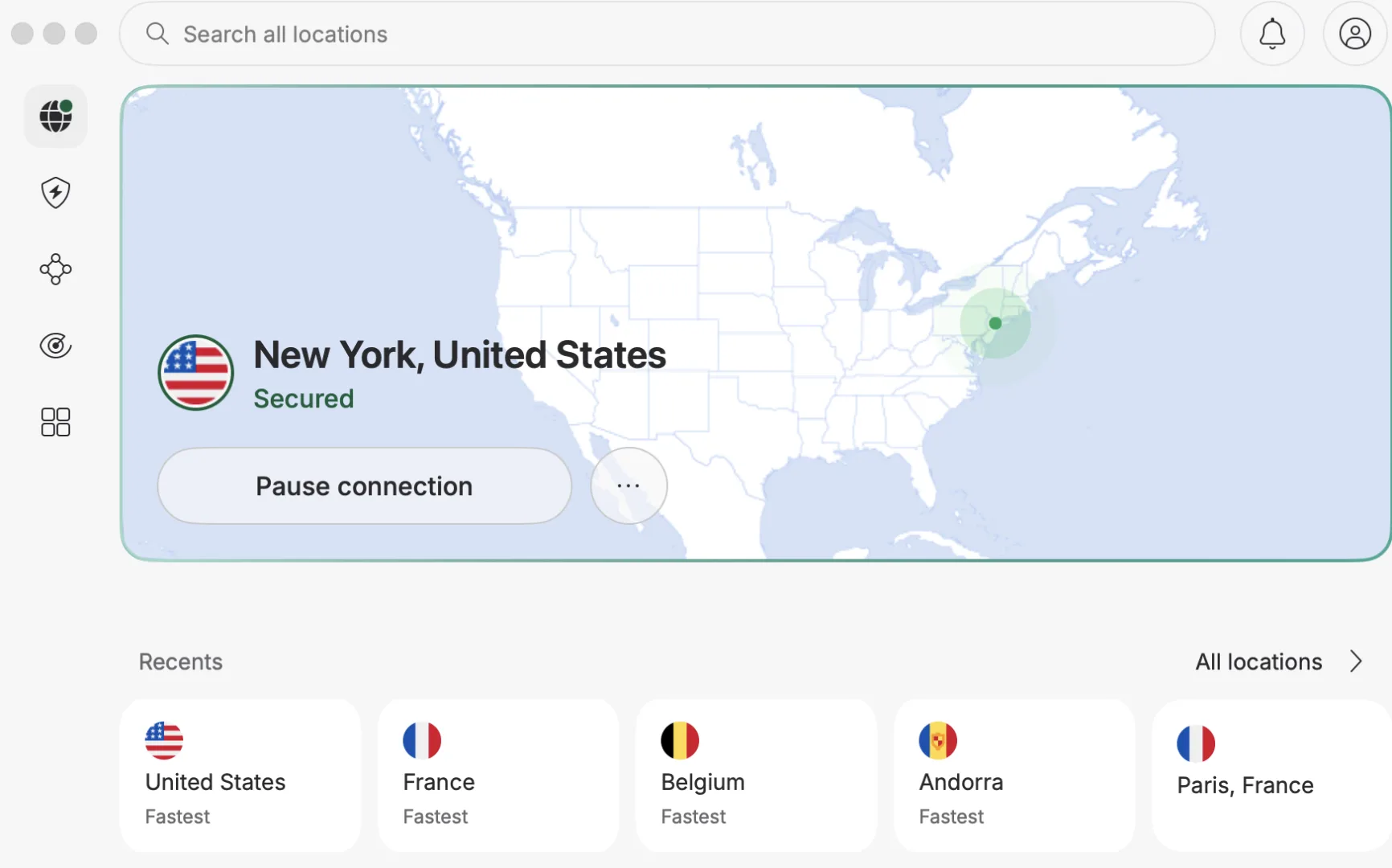 Connexion aux USA avec NordVPN pour débloquer Dreamina AI