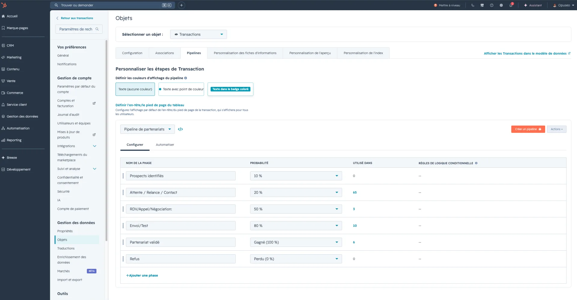 créer un pipeline HubSpot en 5 étapes