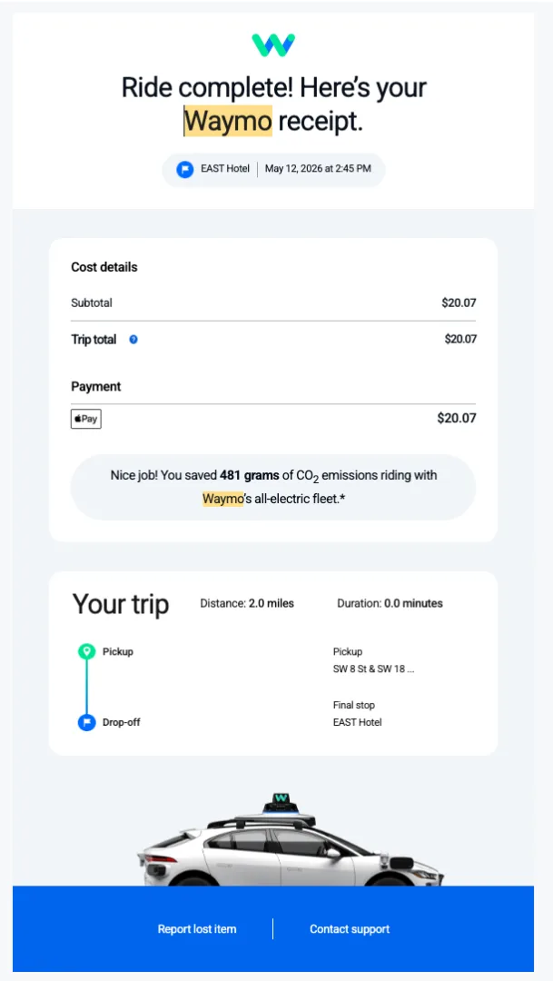 bug ticket waymo