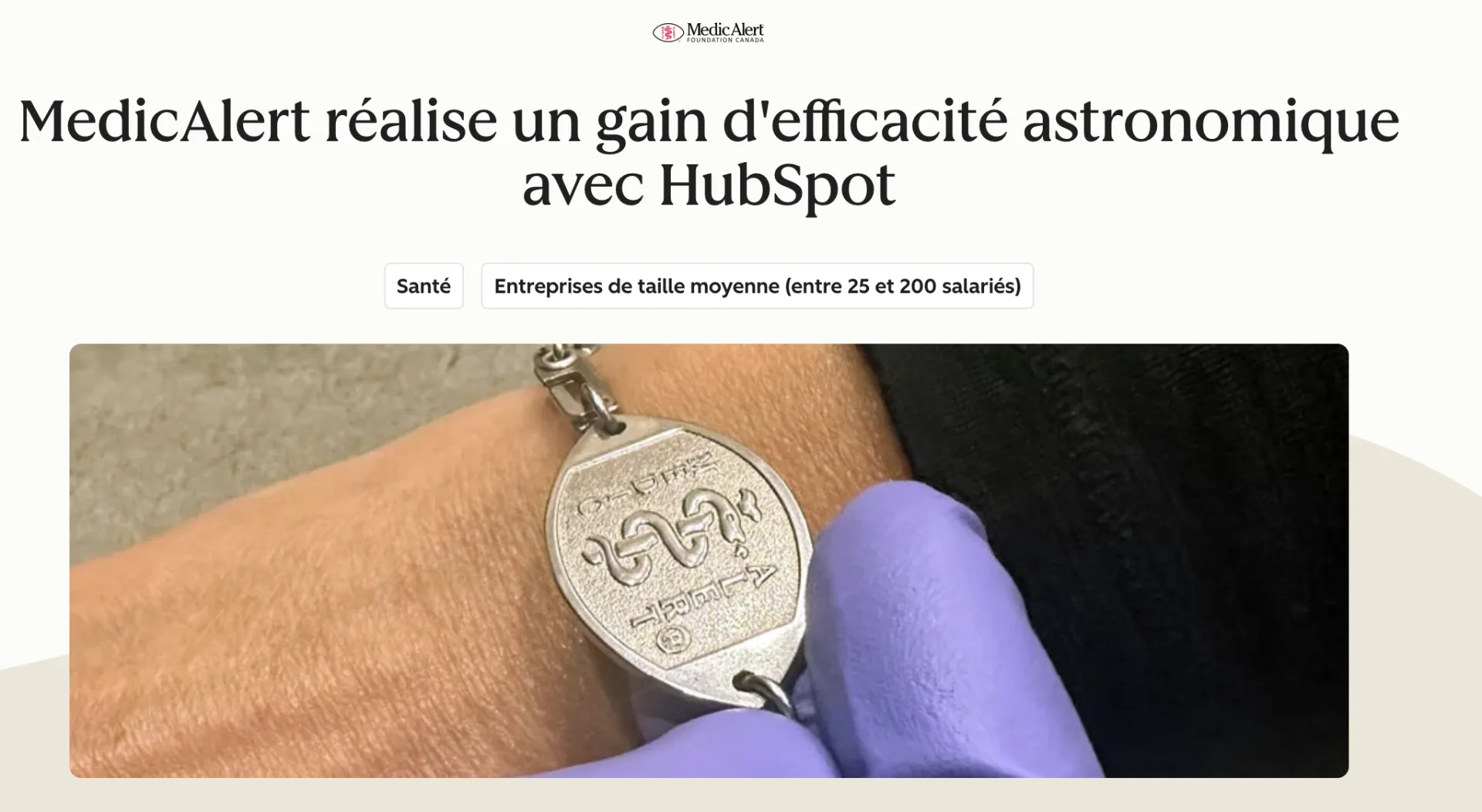 MedicAlert étude de cas HubSpot