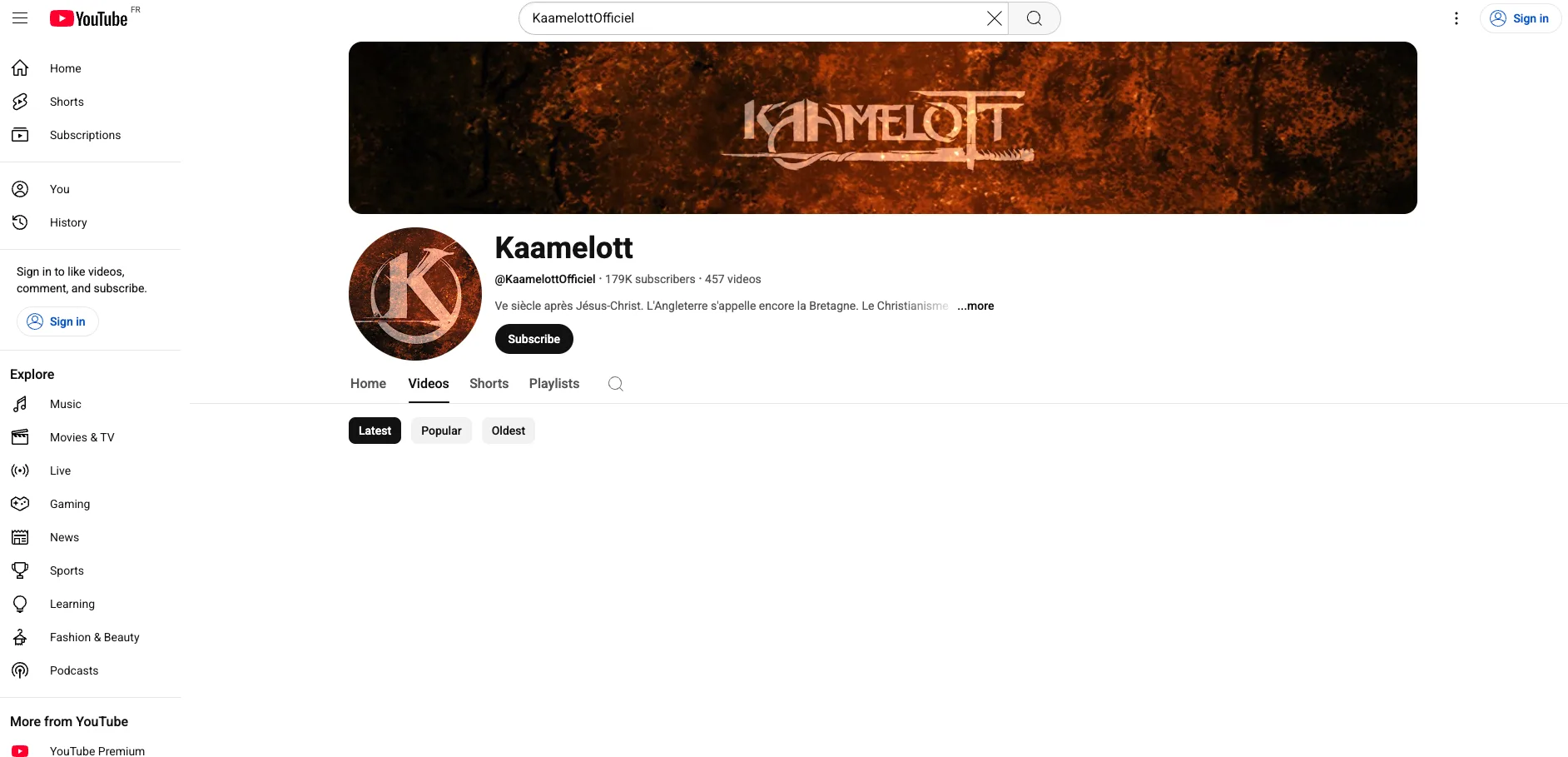 kaamelott bloqué france youtube